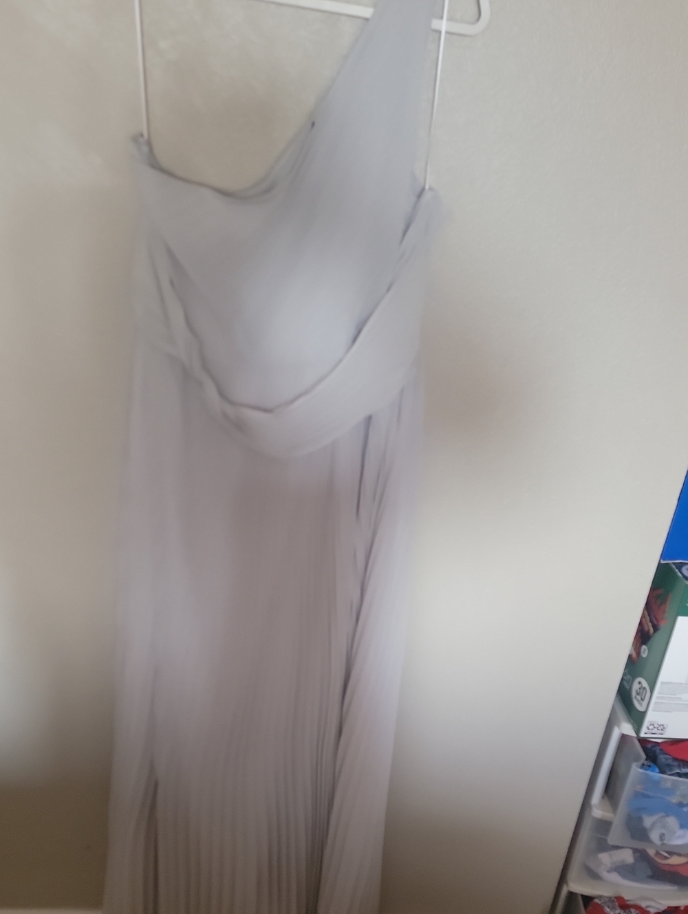 Express Light Gray Pleated Maxi Slip Dress